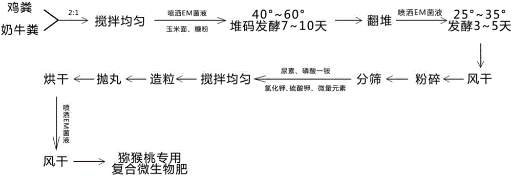 Kiwi fruit compound microbial fertilizer capable of improving soil as well as preparation method and application method of kiwi fruit compound microbial fertilizer