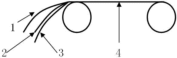 Method for solidifying copper foil and base material of roll-type IC card circuit board