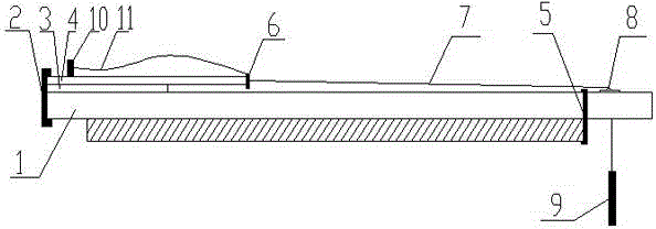 Composite floor adhesive force testing device