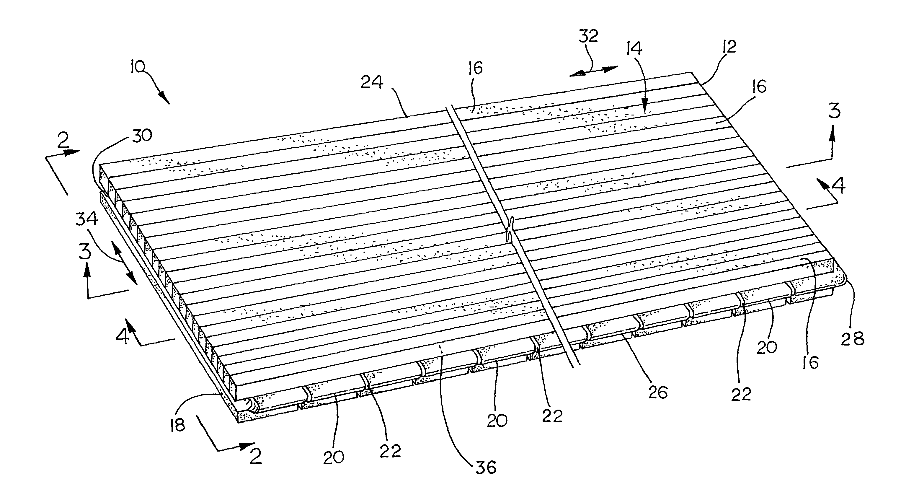 Two-ply flooring having a cross-grain bottom ply