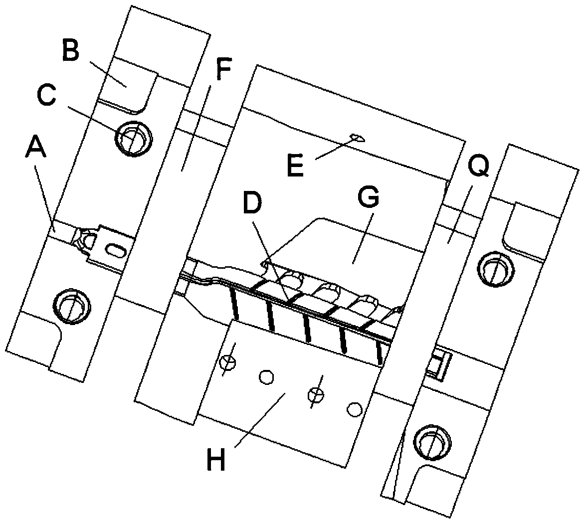 Device for molding ceramic core of directionally solidified blade