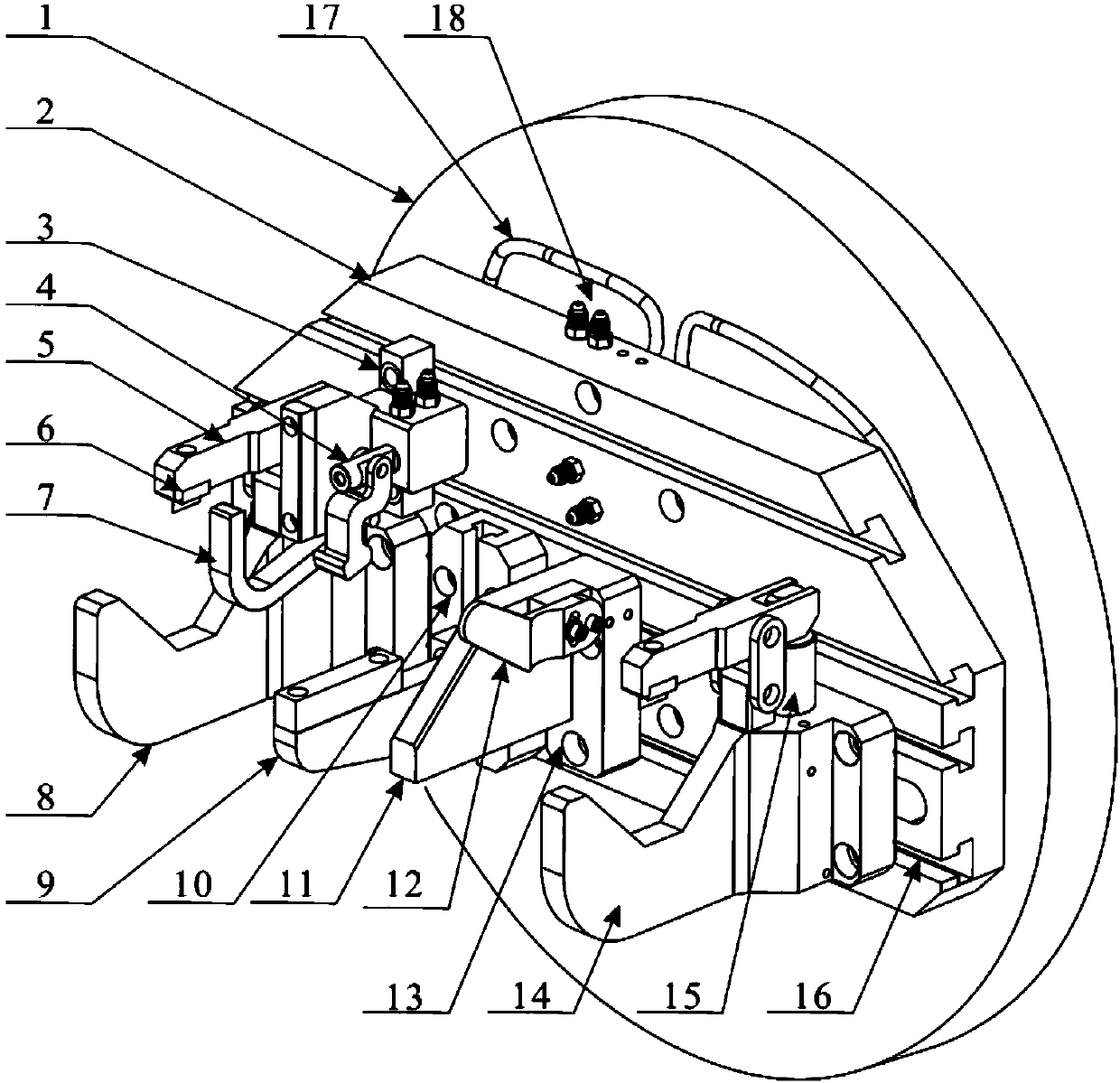 Universal clamp for drilling crankshaft oil hole by vertical type machining center