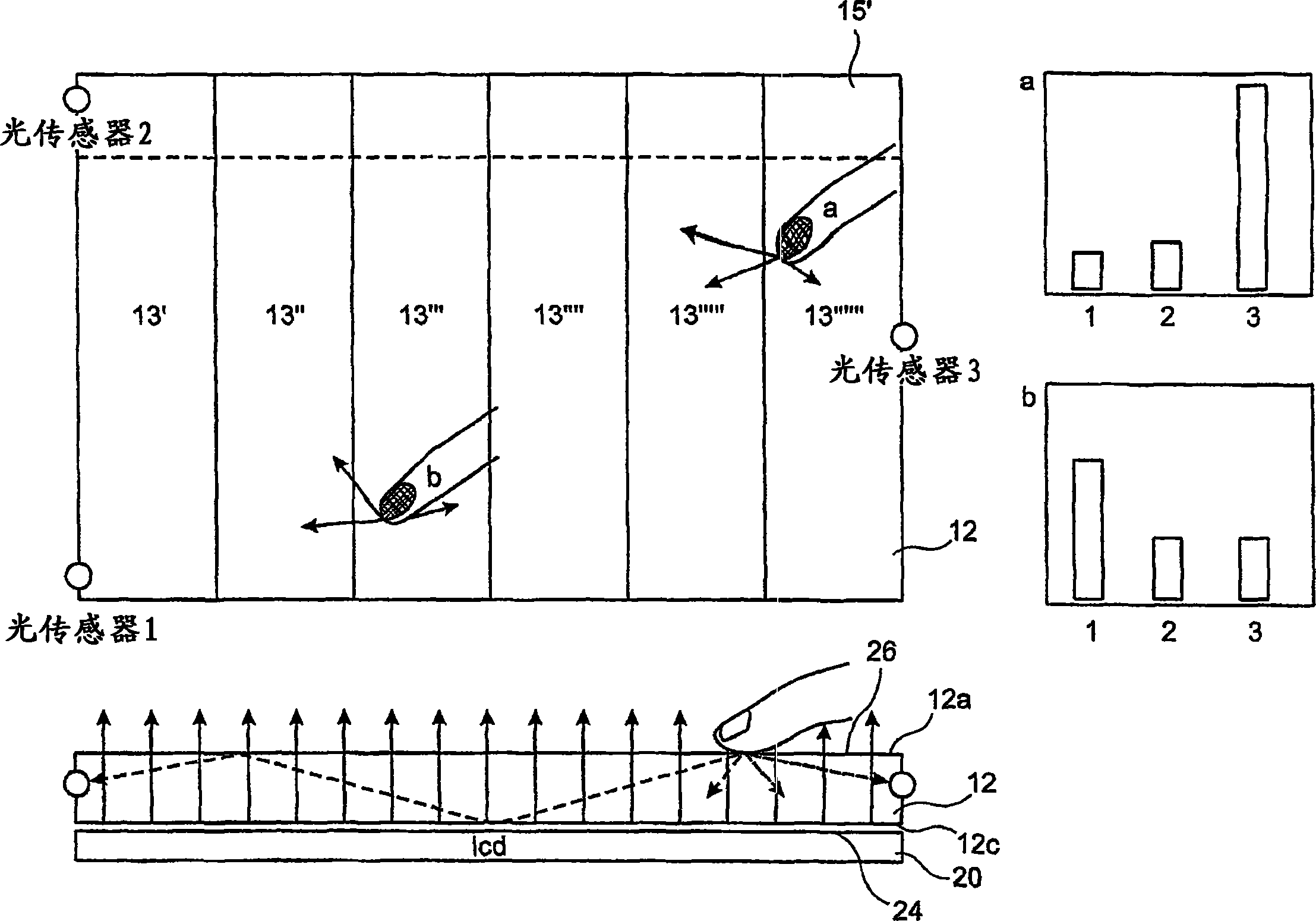 A system and method of determining a position of a radiation scattering/reflecting element