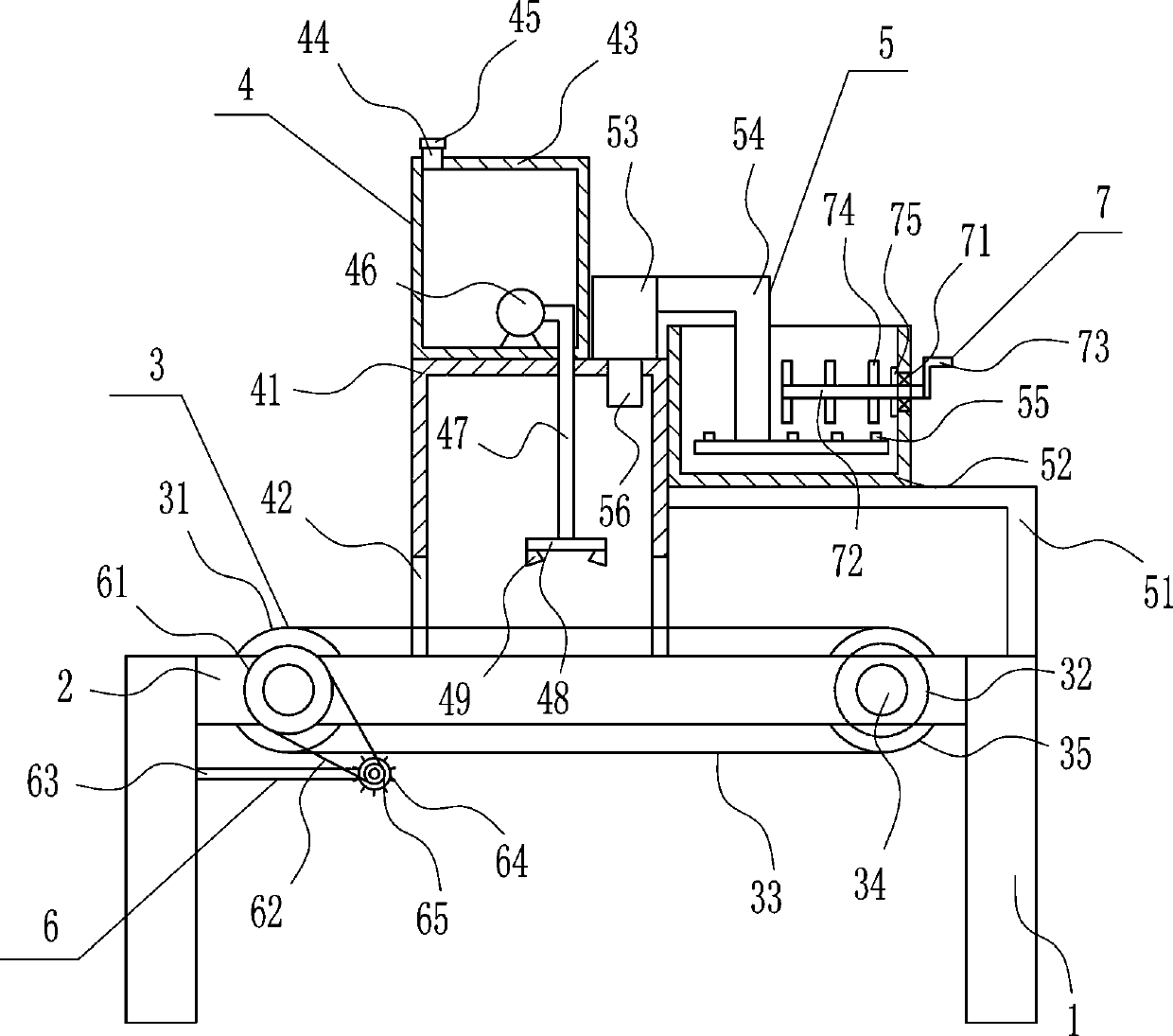 Paint spraying device for hardware product door handle