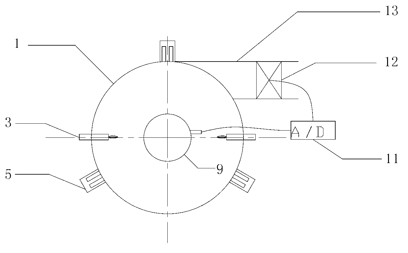 Automatic control electric furnace flue gas combustion settling chamber