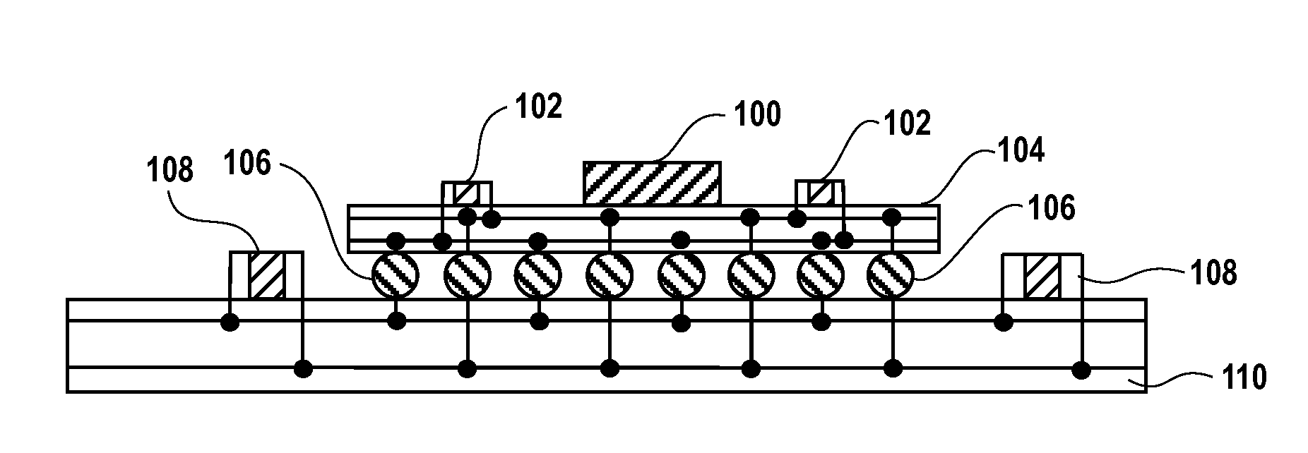 Method and apparatus for low inductive design pattern