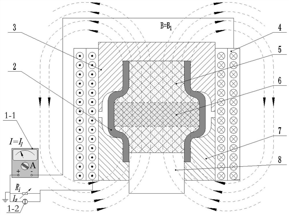 Reducing pipe fitting magneto-rheological elastic material soft die forming device and method