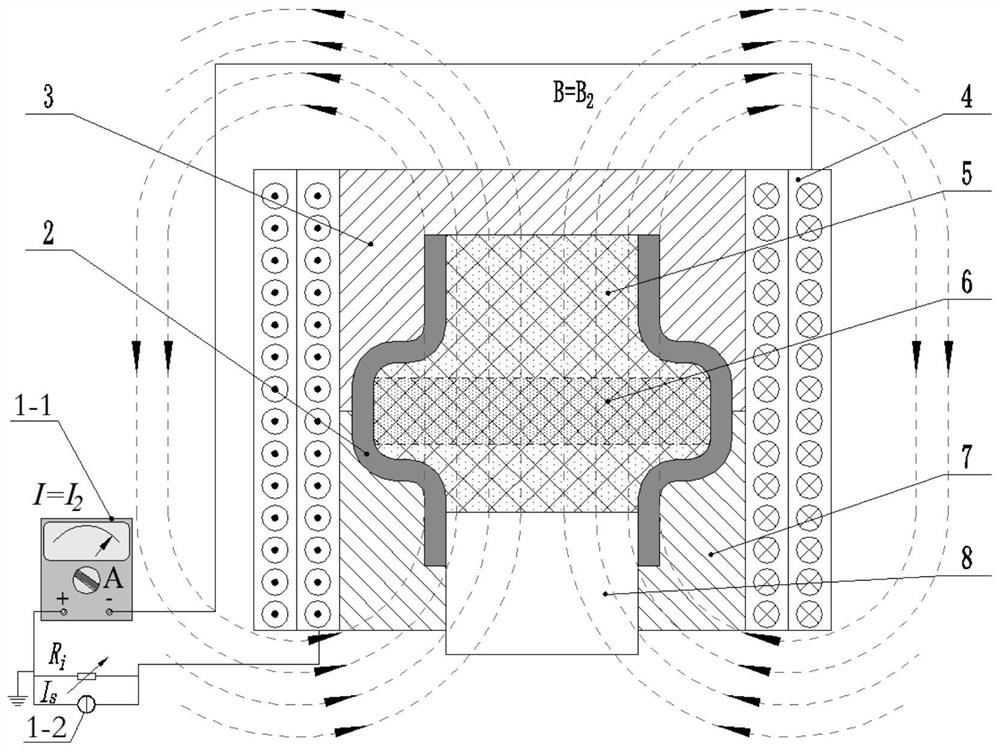 Reducing pipe fitting magneto-rheological elastic material soft die forming device and method