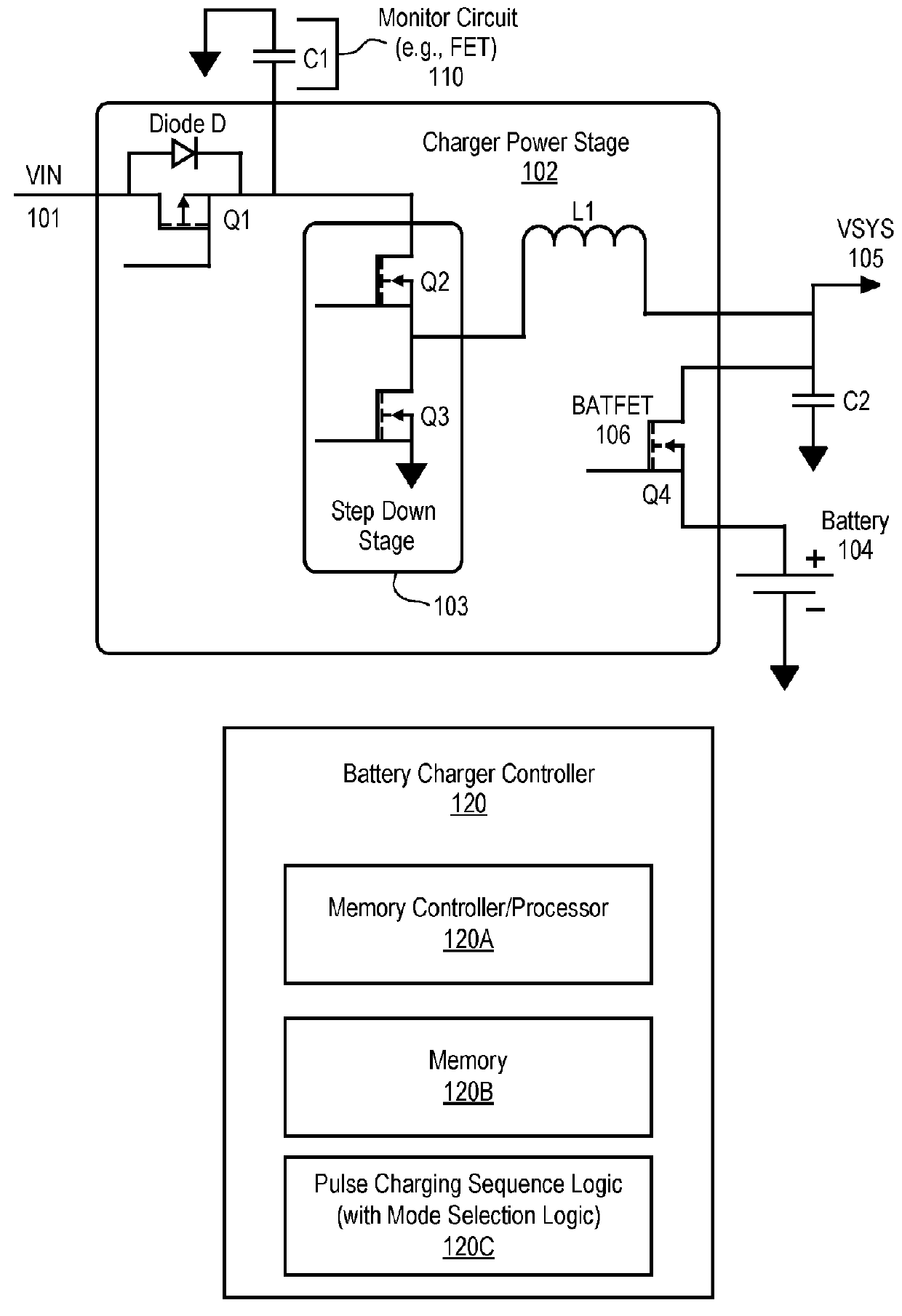 Method to reuse the pulse discharge energy during li-ion fast charging for better power flow efficiency