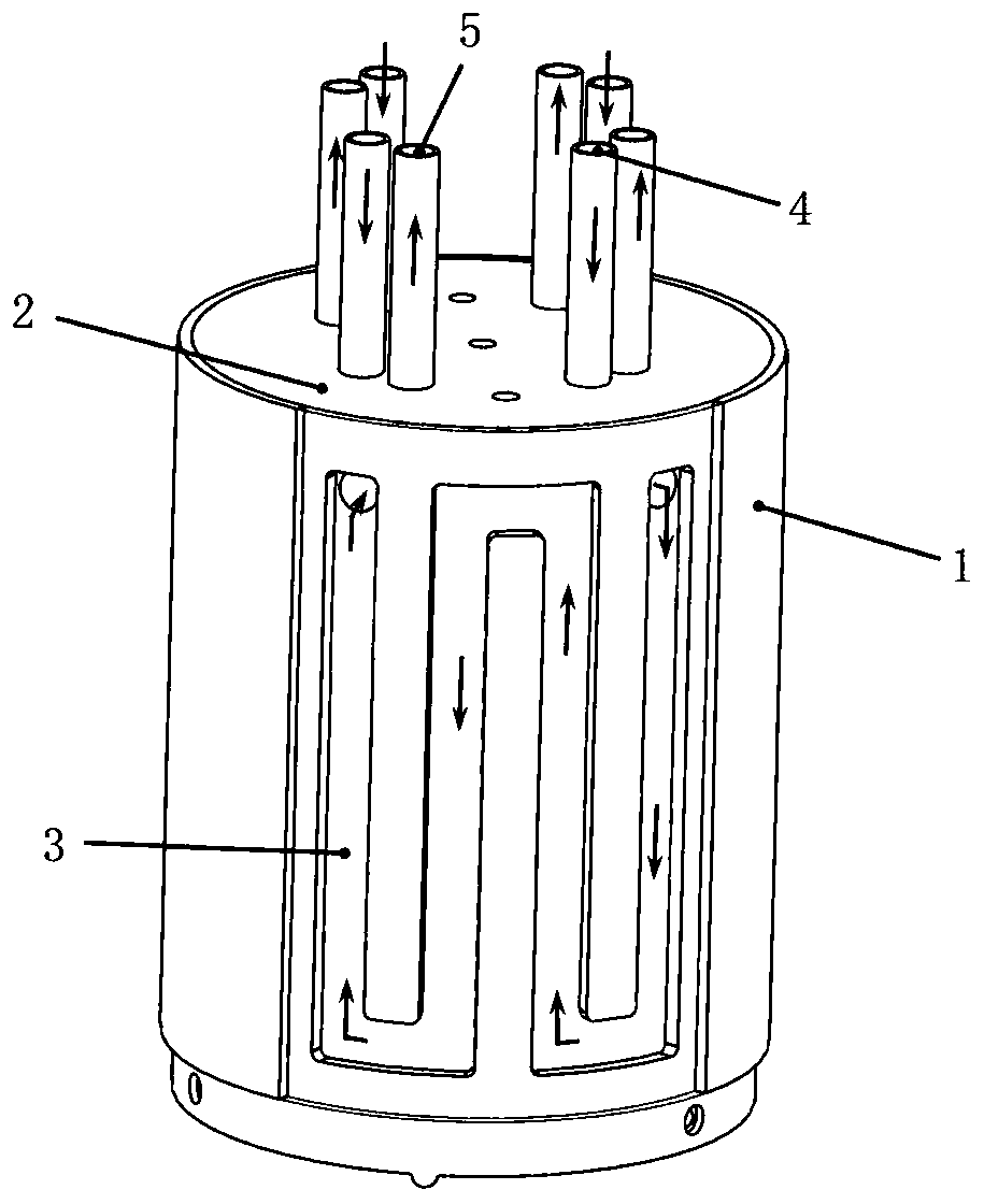 Cooling device for high-temperature magnetic resonance probe and application thereof