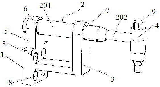 Welding rod fixing support