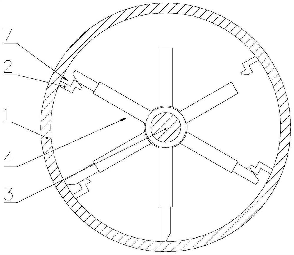 Rotary kiln with material turning function