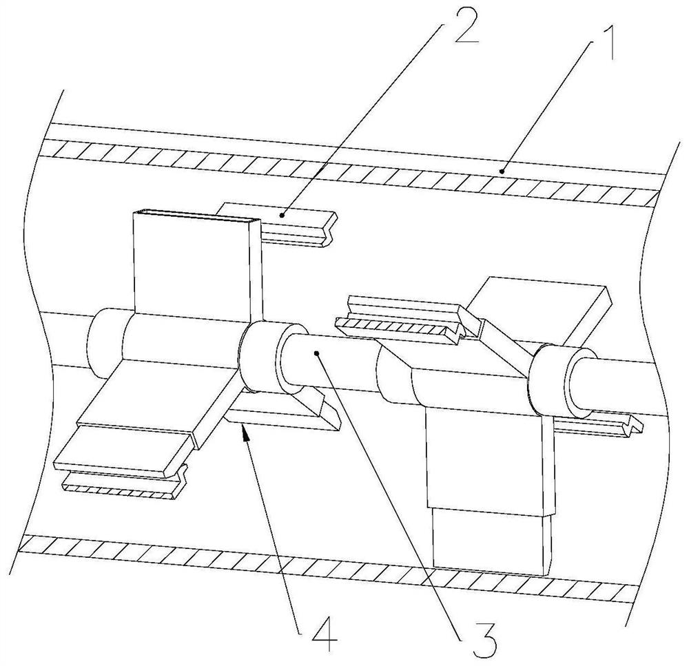 Rotary kiln with material turning function