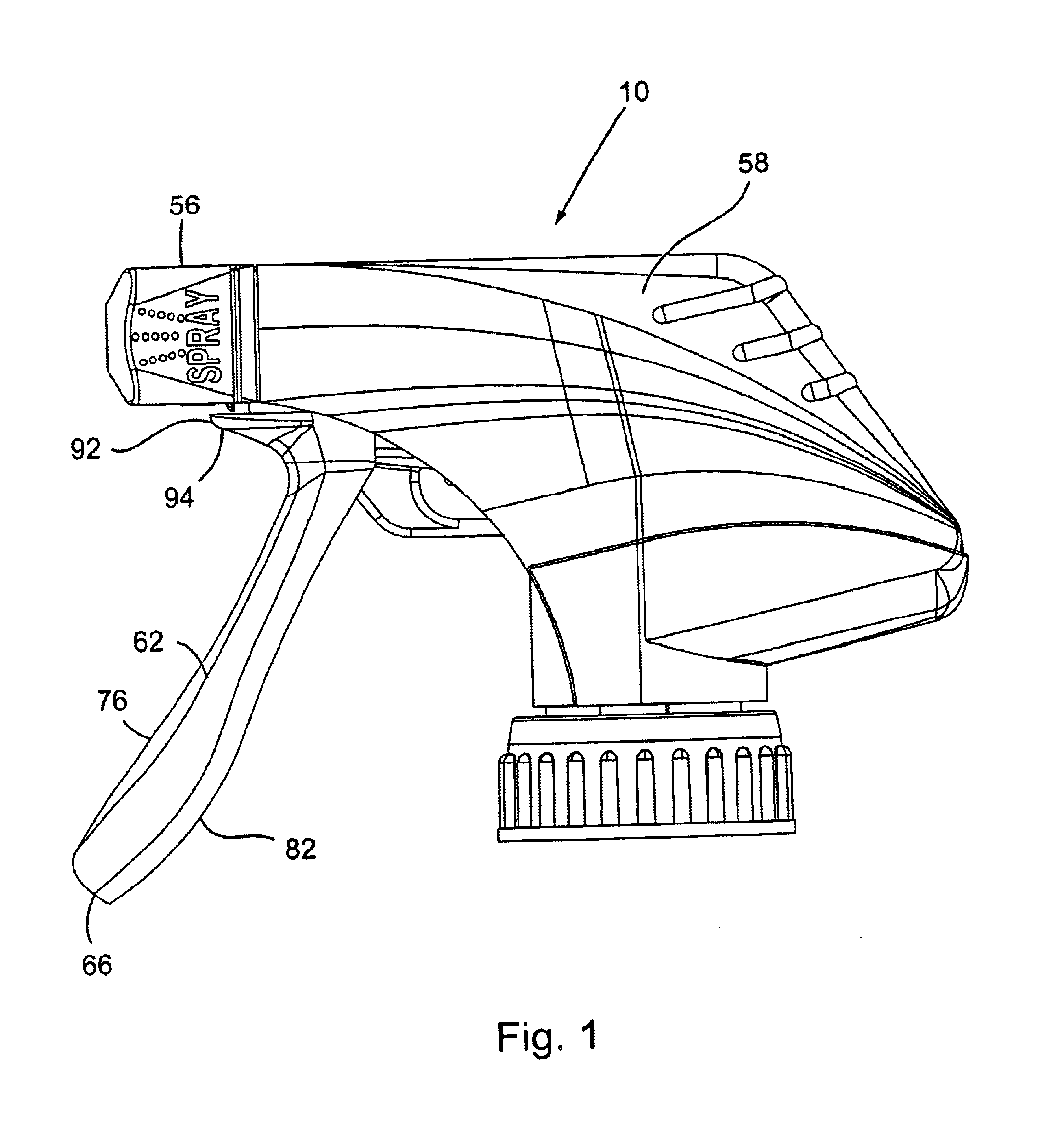 Ergonomic trigger for a trigger sprayer