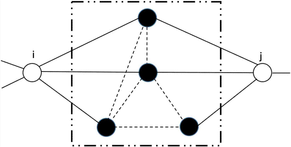 Second-order local community common neighbor ratio and node correlation-based network connection edge prediction method