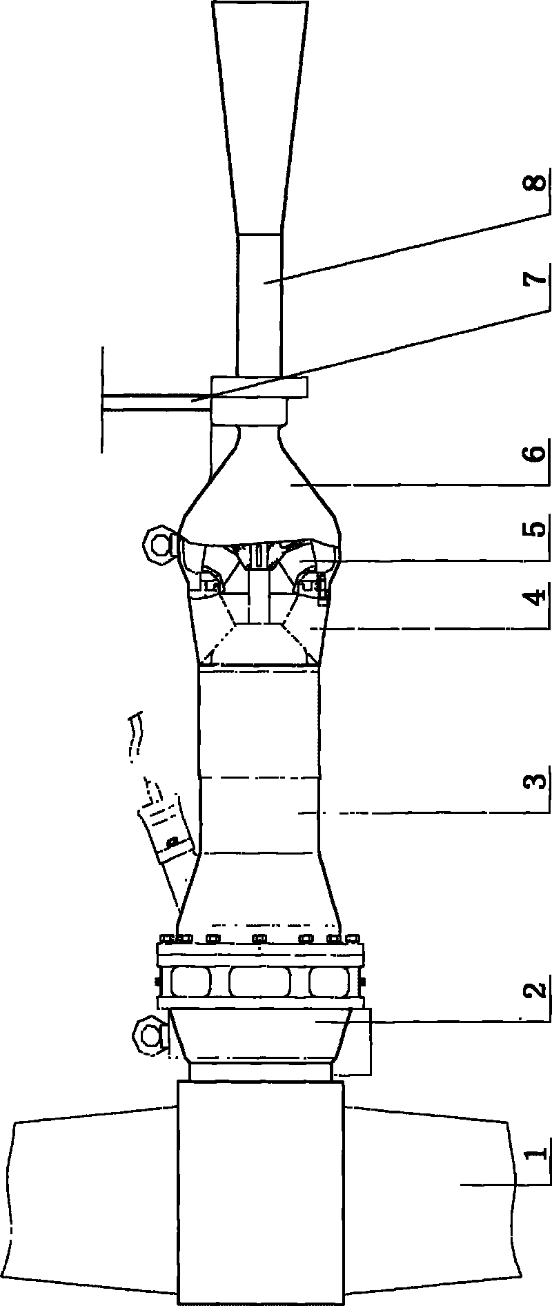 Submersible plugflow aeration machine