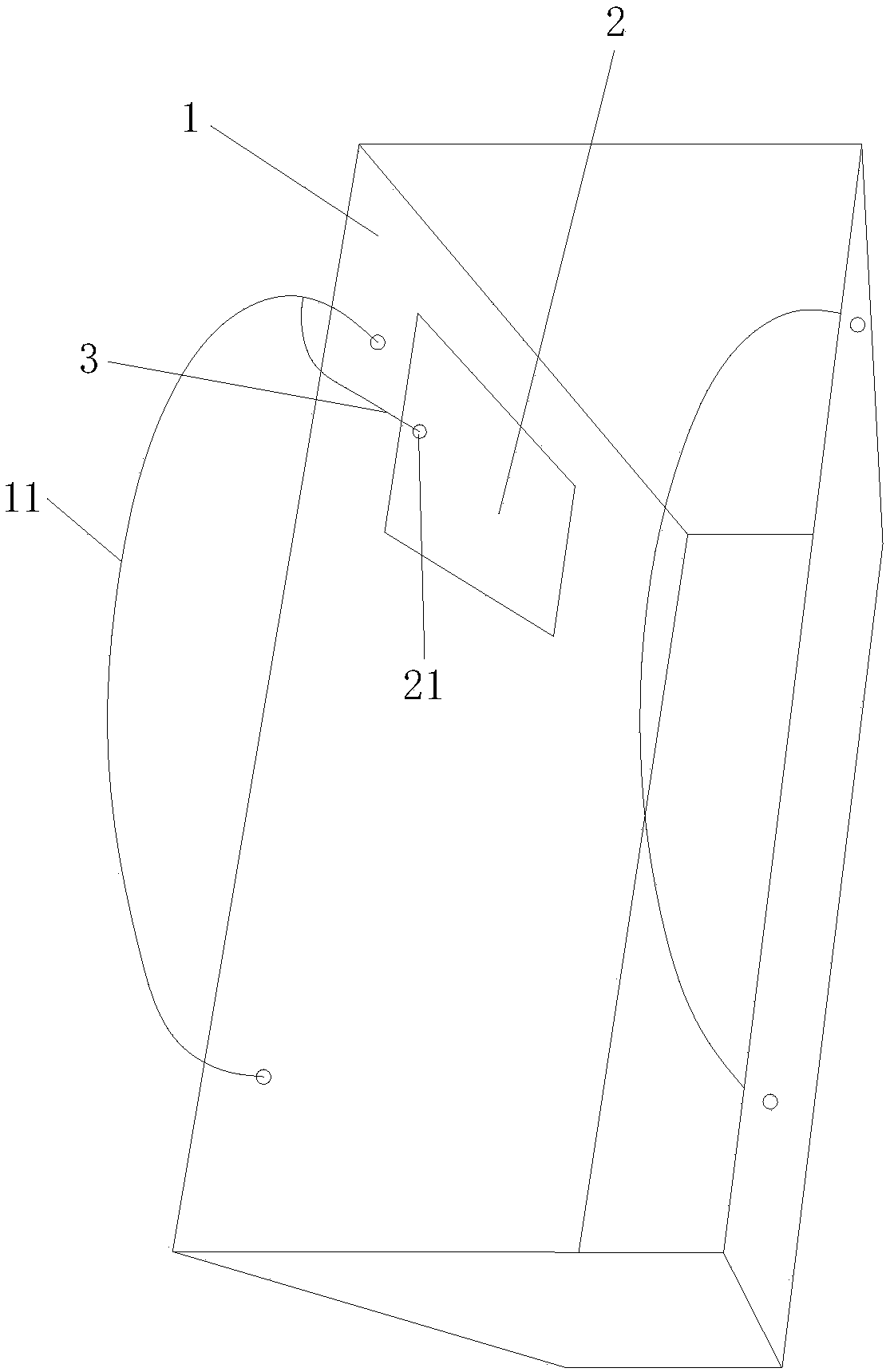 Gift bag with custom-made friendly feeling card and manufacturing method thereof