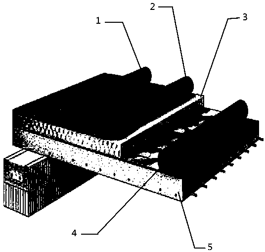 Passive building flat roof heat preservation and water prevention system and partitioned dry operation construction method