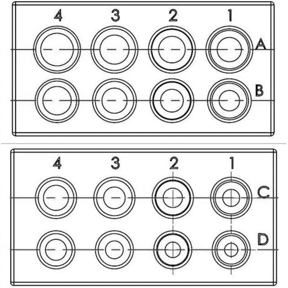 Reverse typing colloidal gold kit for ABO blood groups and preparation method thereof