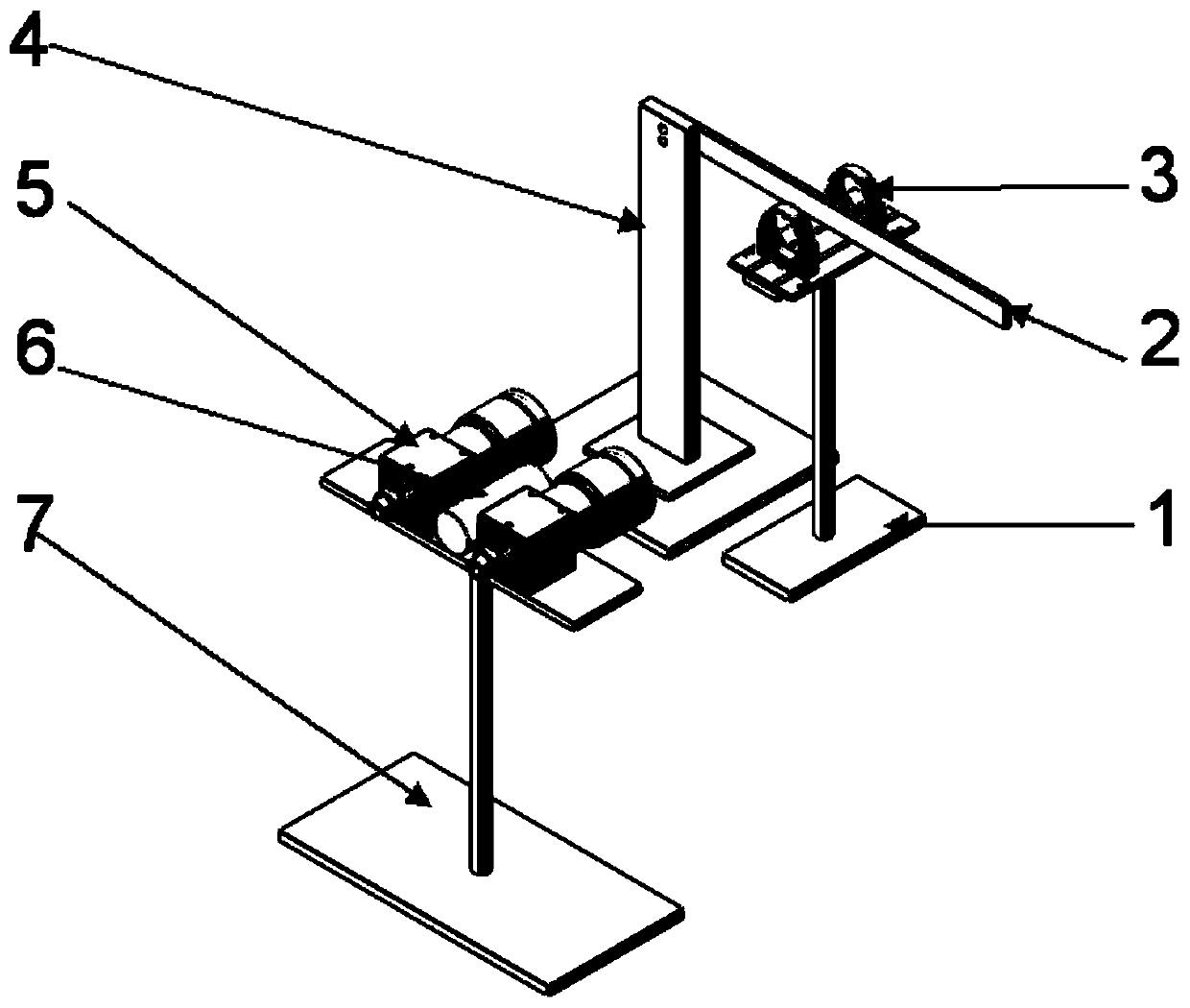 Device and method for non-contact measurement and non-contact control over vibration of flexible cantilever beam