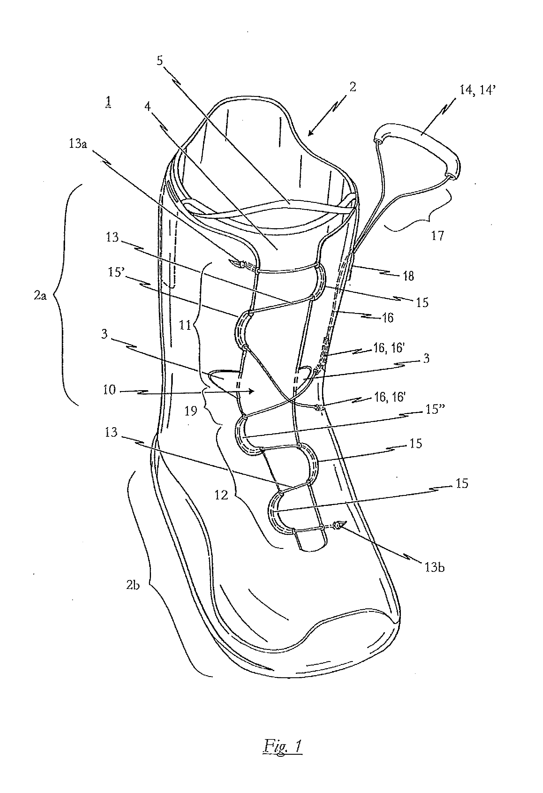 Boot in particular ski or snowboard boot