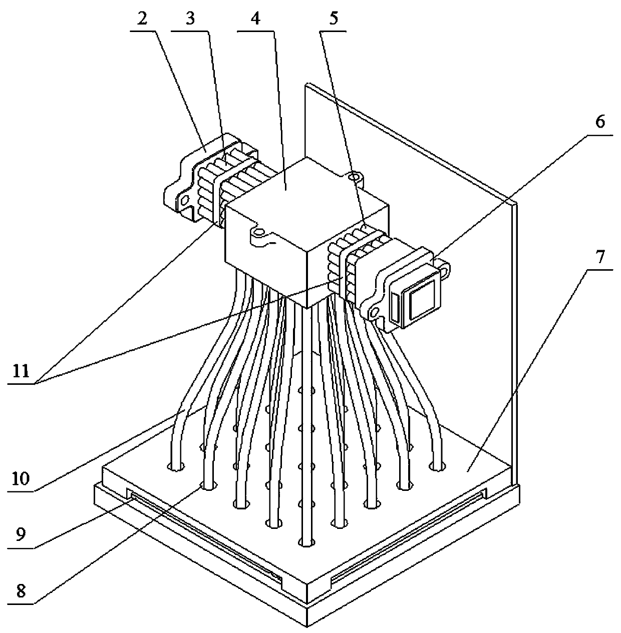 Array type meter head based on NV color center and temperature sensing device