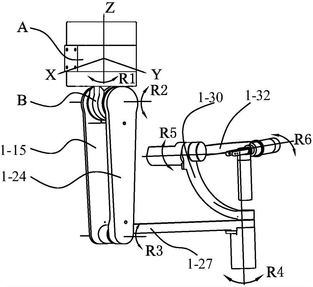 Main operation hand for minimally invasive neurosurgery robot on basis of wire rope gearing