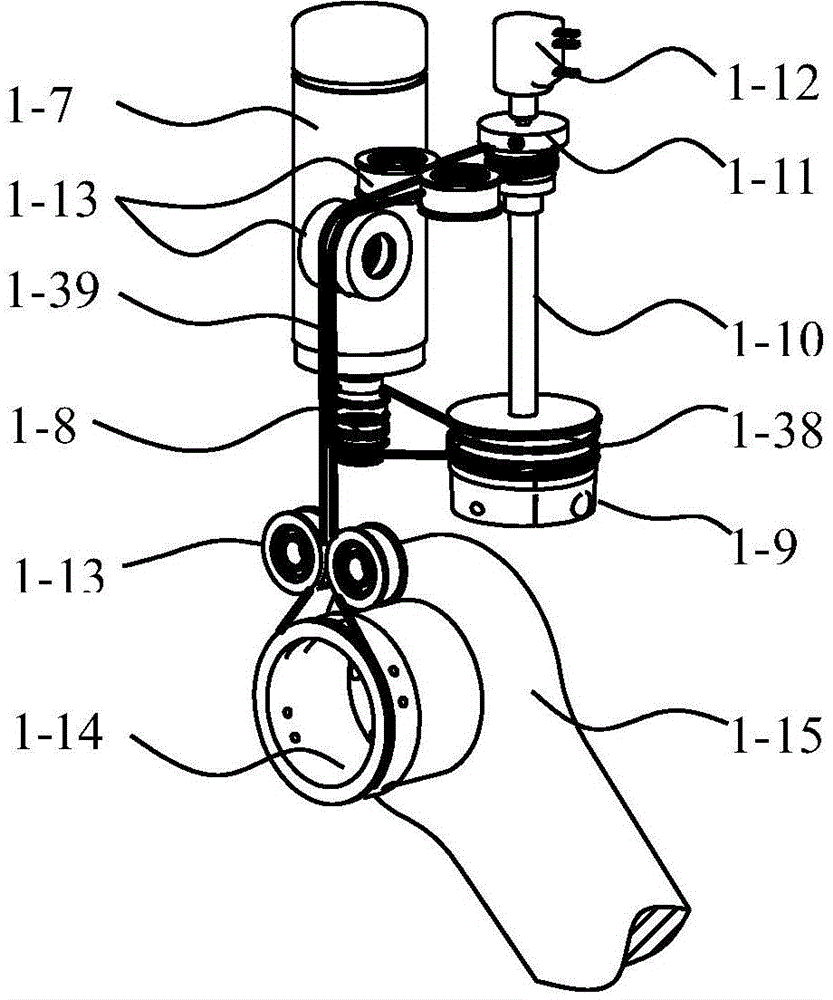 Main operation hand for minimally invasive neurosurgery robot on basis of wire rope gearing