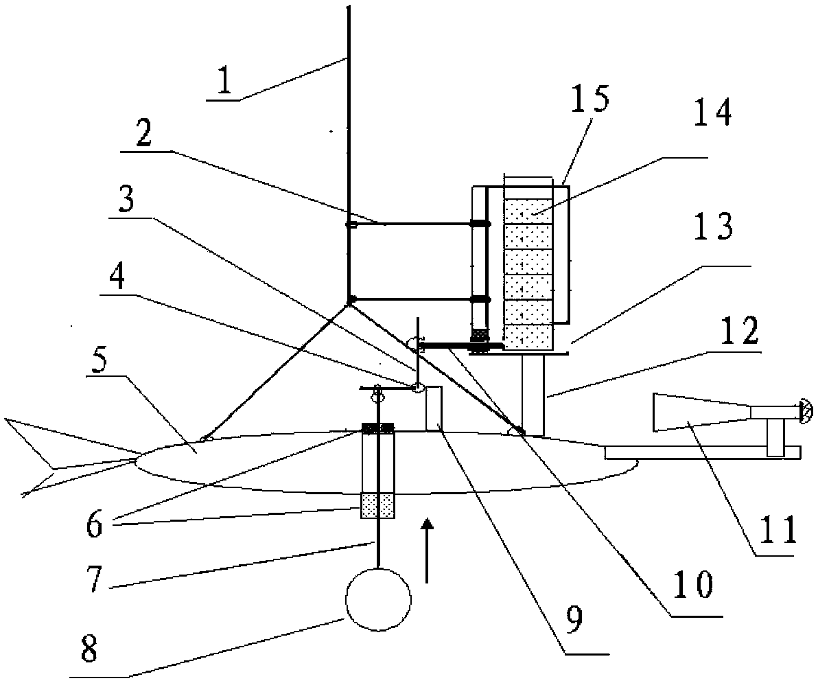 Hydrological flood monitoring cableway buoy positioning automatic putting device