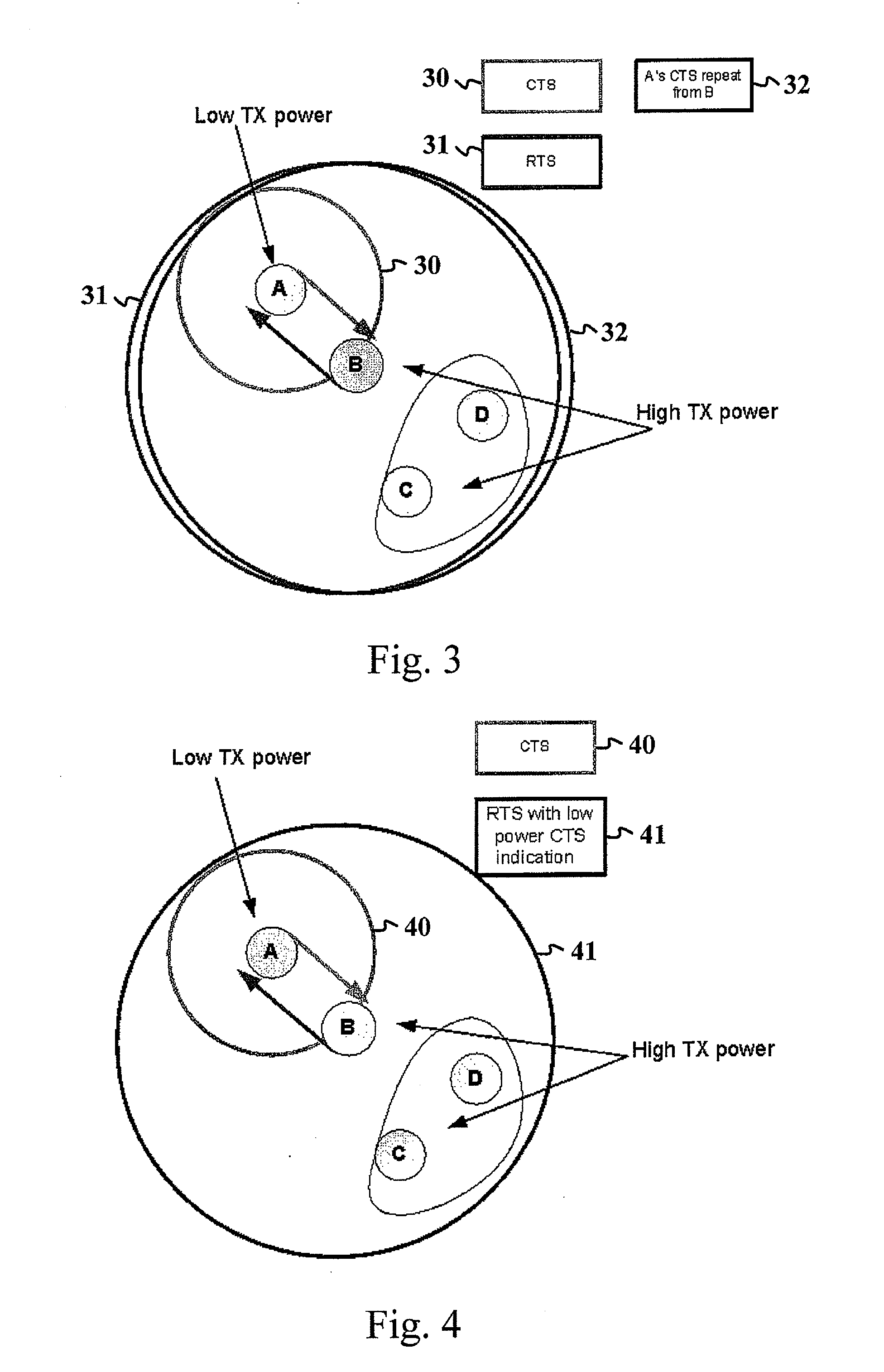 Solving a hidden node problem due to transmission power imbalance