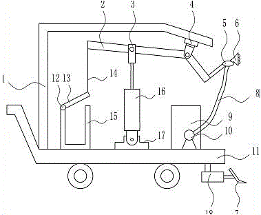 Weeding device for road greening