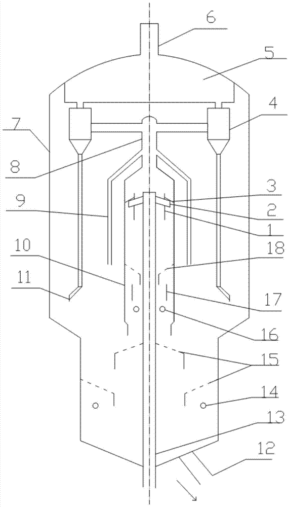 Rapid separation equipment for catalytic cracking riser outlet