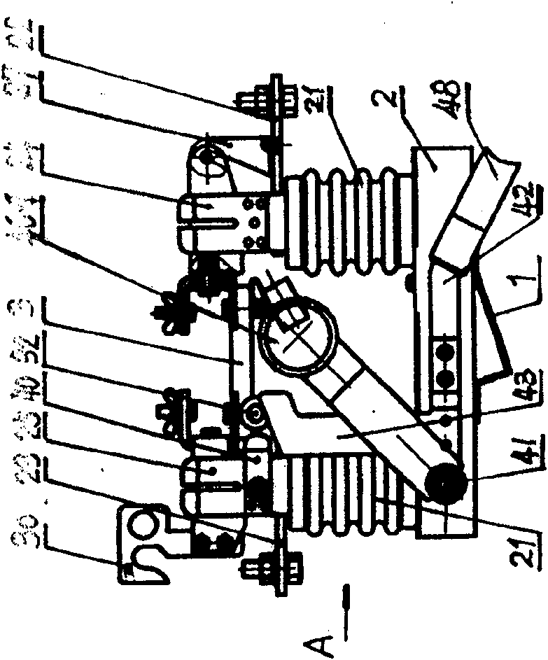 Low-voltage combined type fuse blade switch on outdoor pole