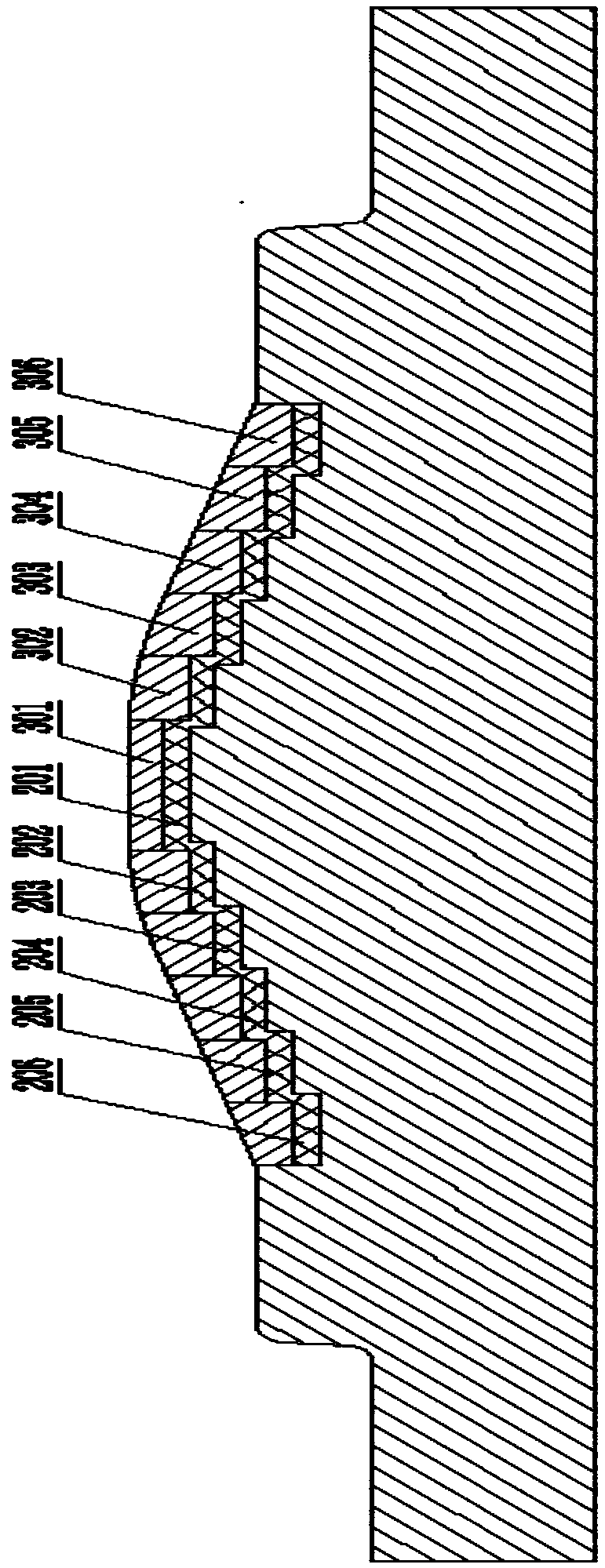 Processing technology of molded surface of high-strength wear-resistant titanium alloy forging mold