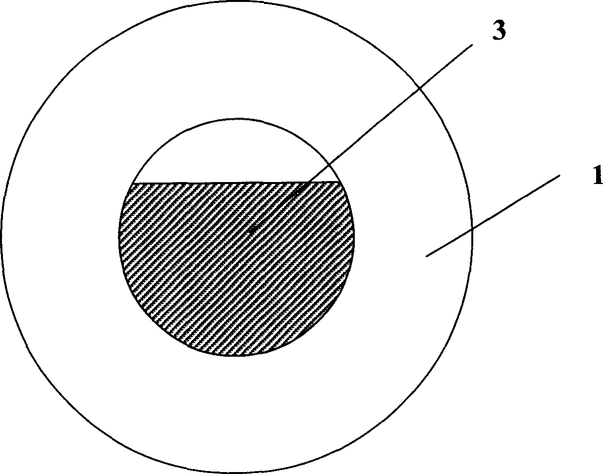 Half bepowdering method for fluorescent lamp tube