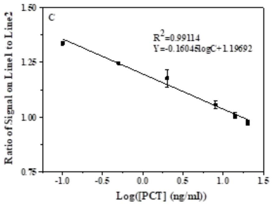 Immunochromatographic test strip for quantitatively detecting procalcitonin and quantitative detection method thereof