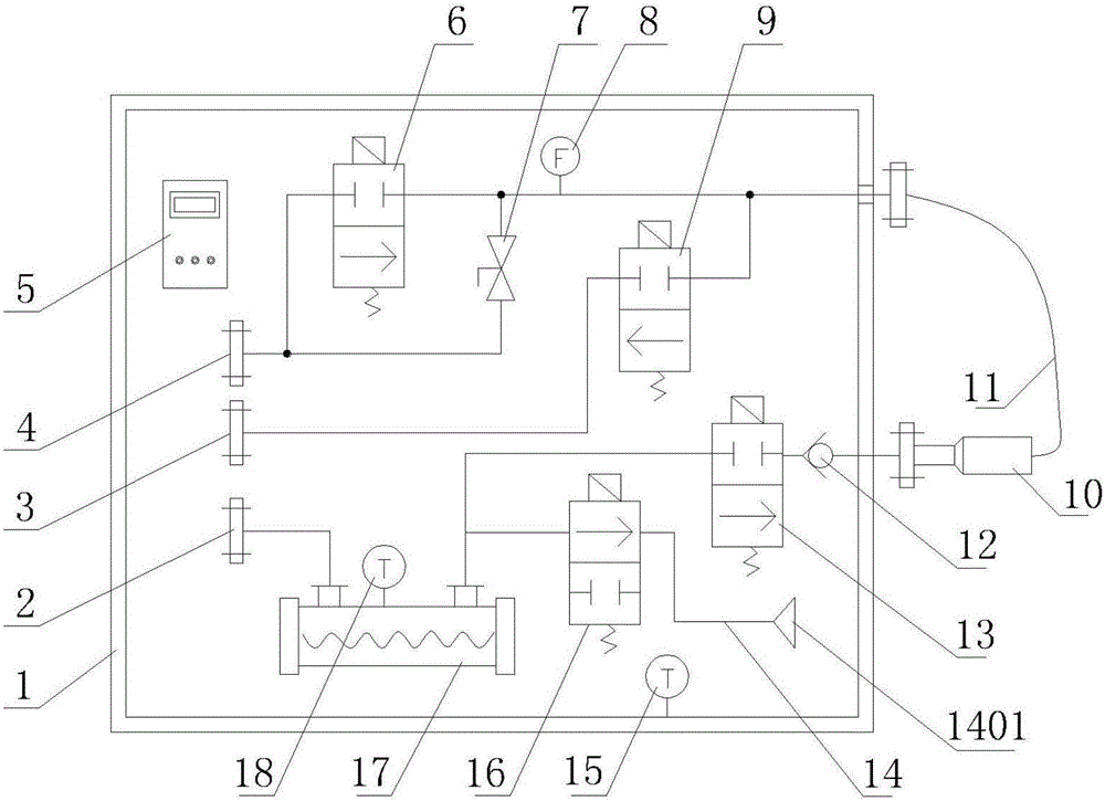 Hot air evacuation type anti-freezing water feeding system of passenger train