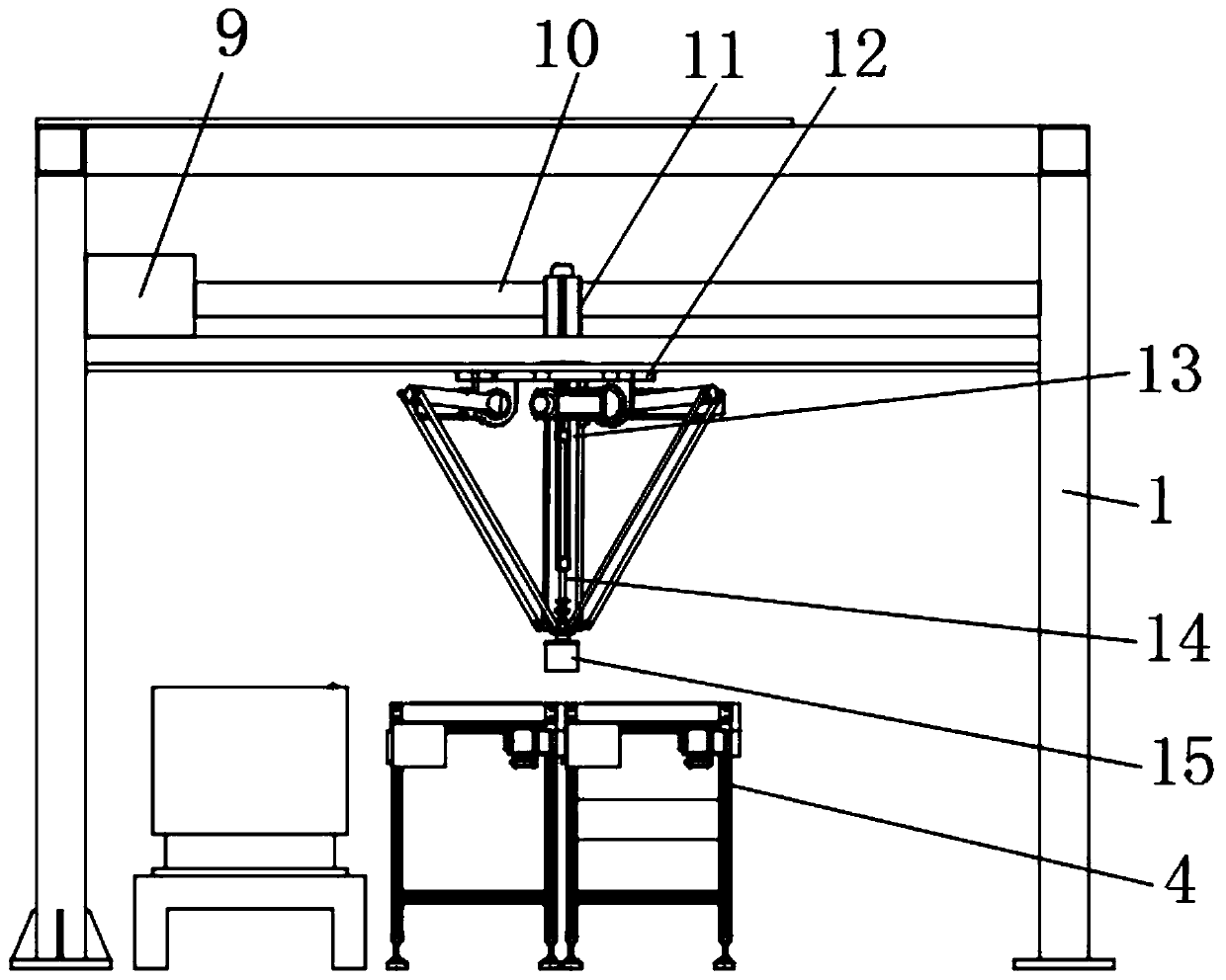 Conveying device for communication equipment production