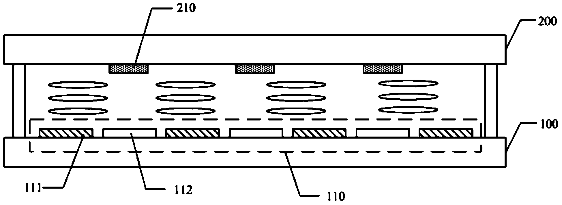 Embedded type touch screen and display device