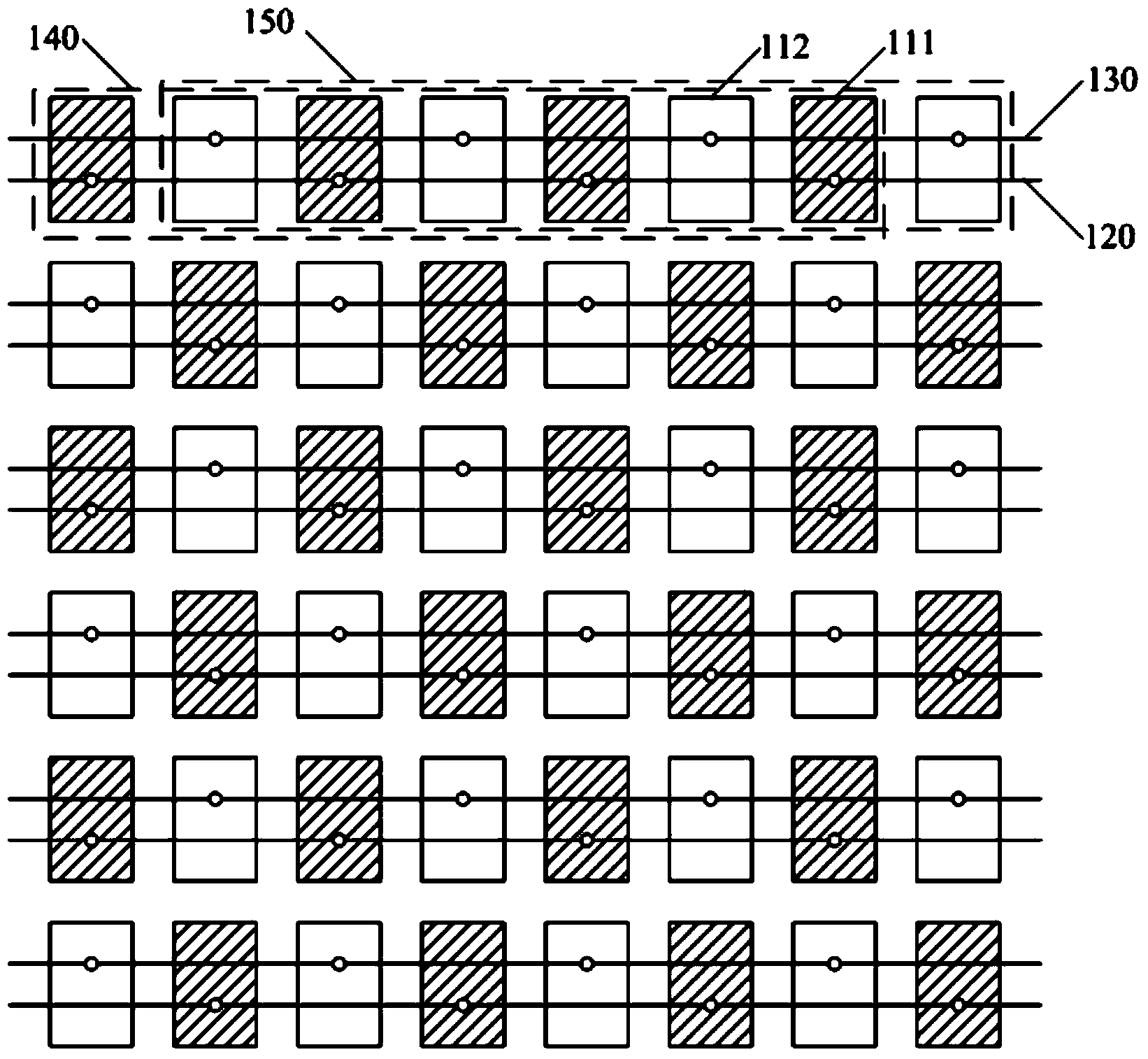 Embedded type touch screen and display device