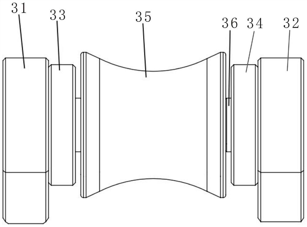 Worm and gear type detection probe carrying device and oil pipe field electromagnetic flaw detection method