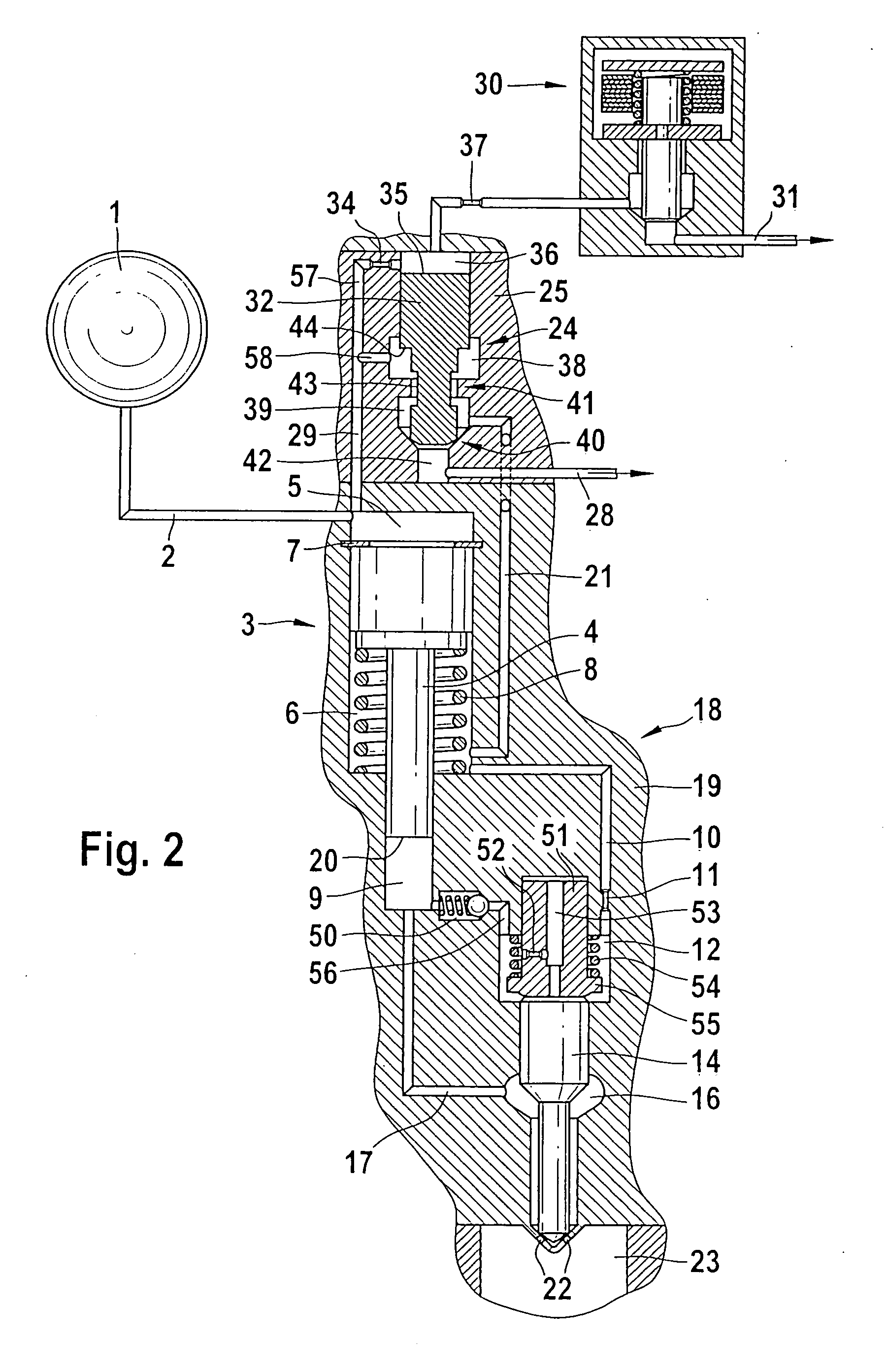 Fuel injector provided with provided with a pressure transmitter controlled by a servo valve