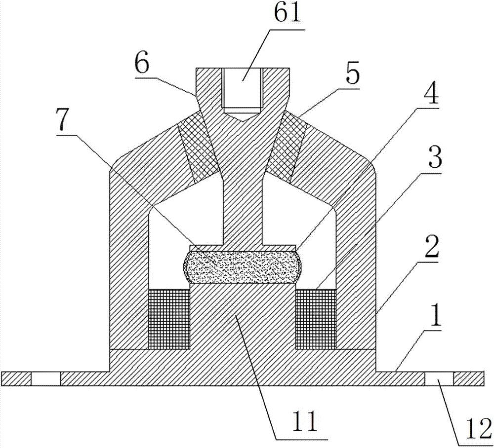 Magneto-rheological vibration isolation bearing based on hybrid mode