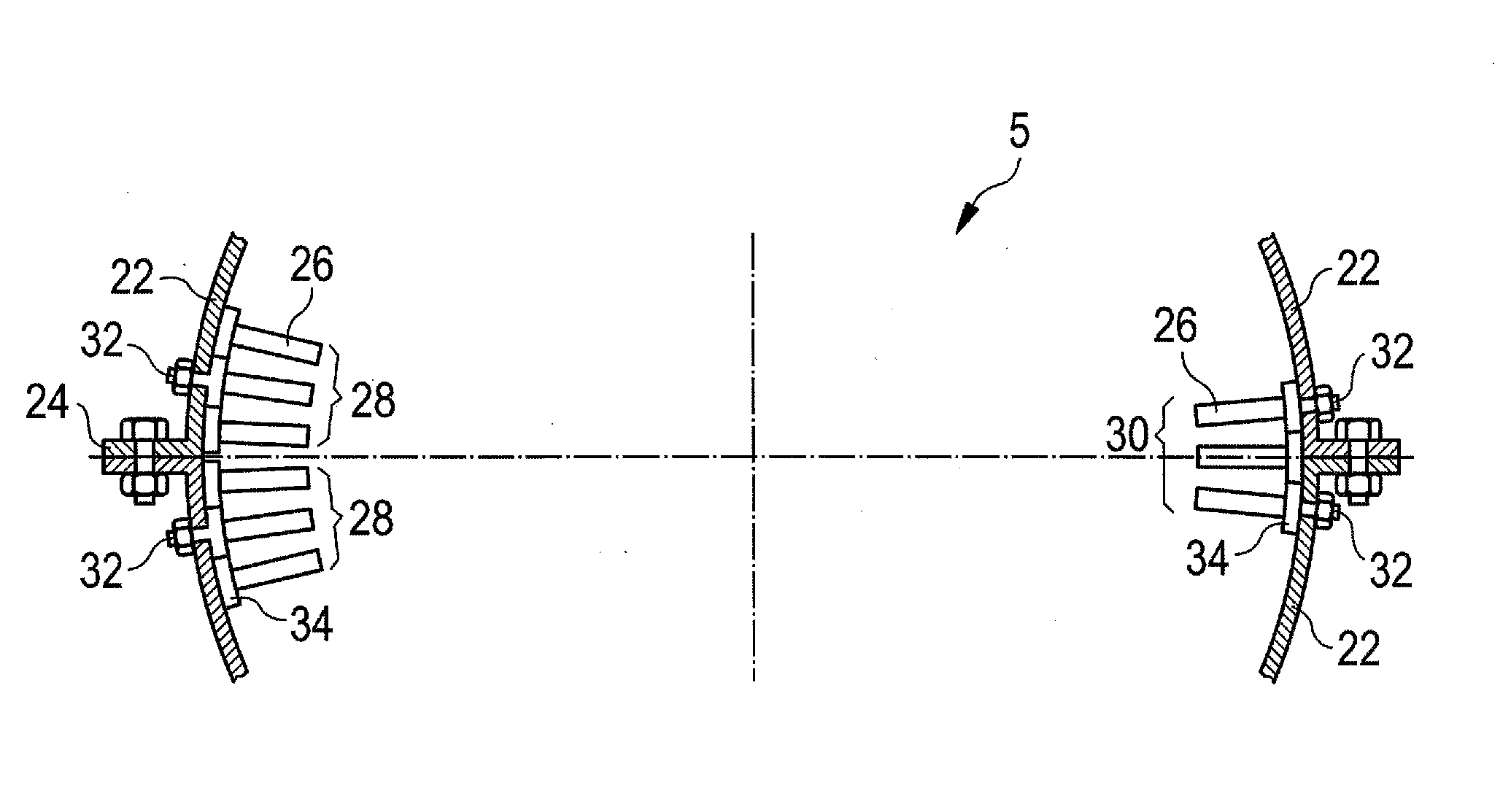 Stator Blade Sector for an Axial Turbomachine with a Dual Means of Fixing