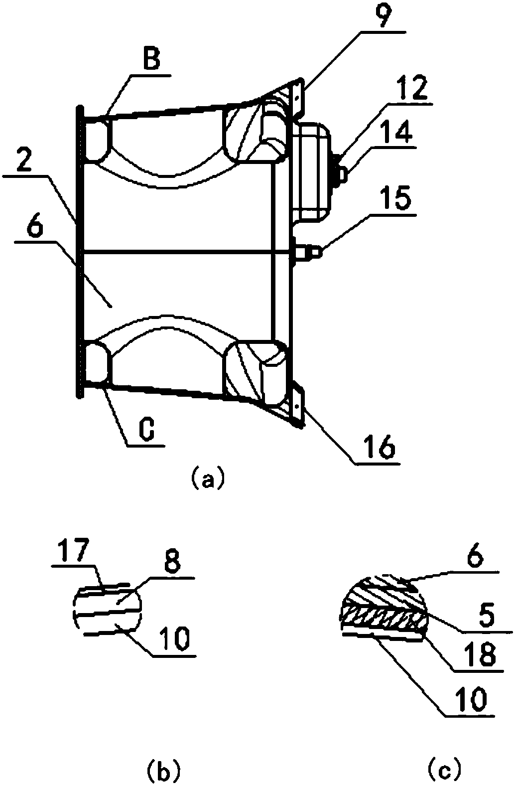 Unmanned helicopter complex-shaped composite-material integral oil tank structure