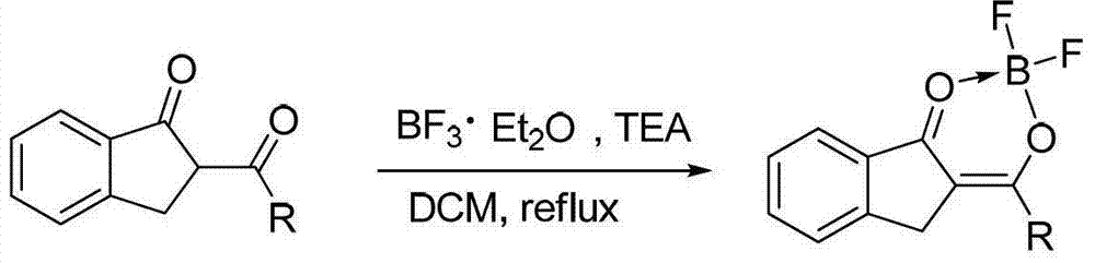 O,O two-tooth type organic boron difluoride fluorescent dye and preparation method thereof