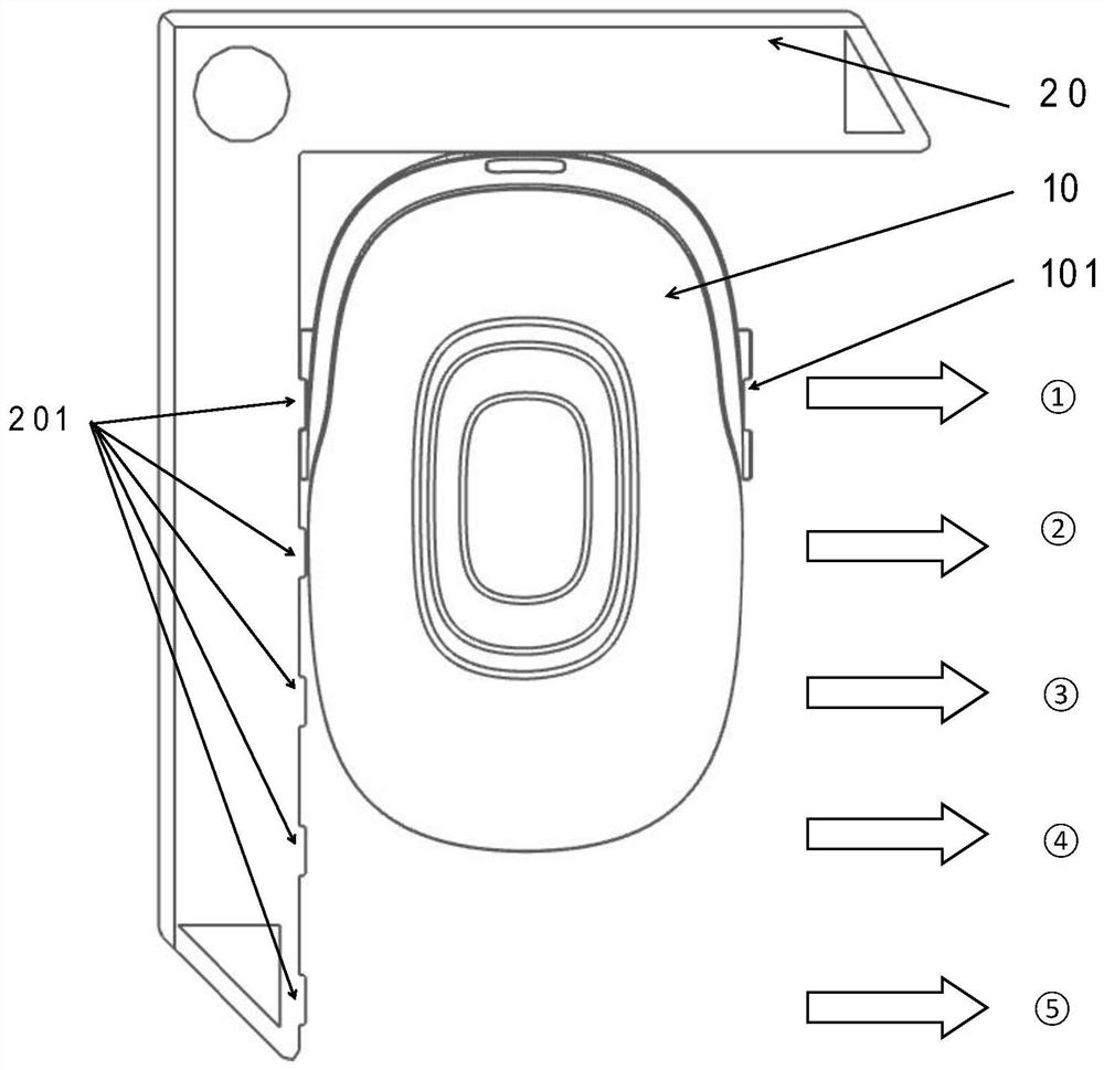 Mobile printing device and auxiliary positioning device thereof