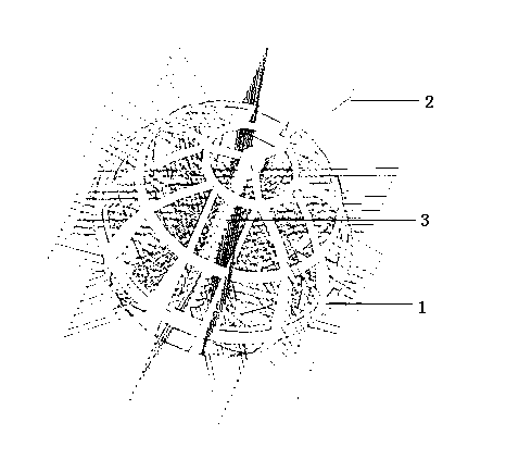 Composite three-dimensional aquaculture water environment purification device