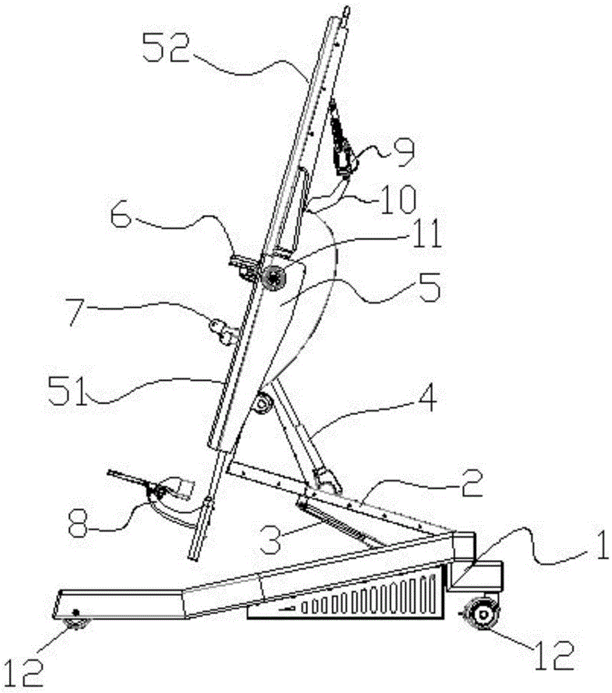 Rehabilitation training robot used for standing up and stepping