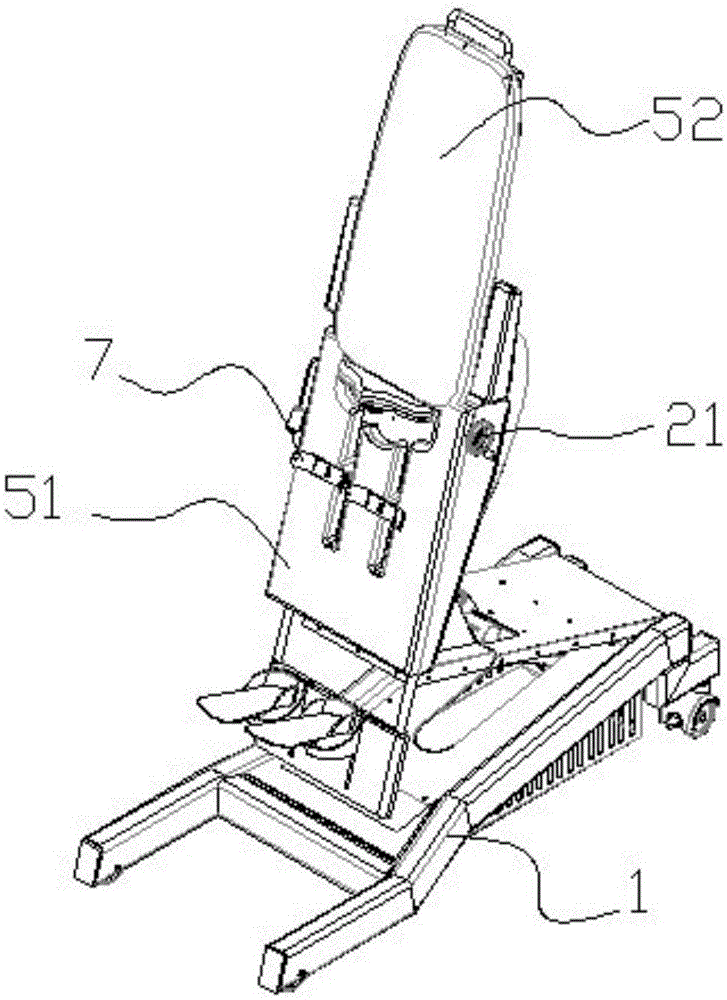 Rehabilitation training robot used for standing up and stepping